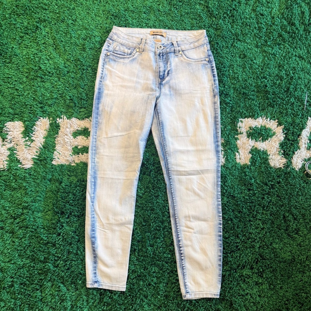 Blue‎ Spice Women's Size 5 Light Wash Acid Wash Denim Jeans High Rise Skinny Fit